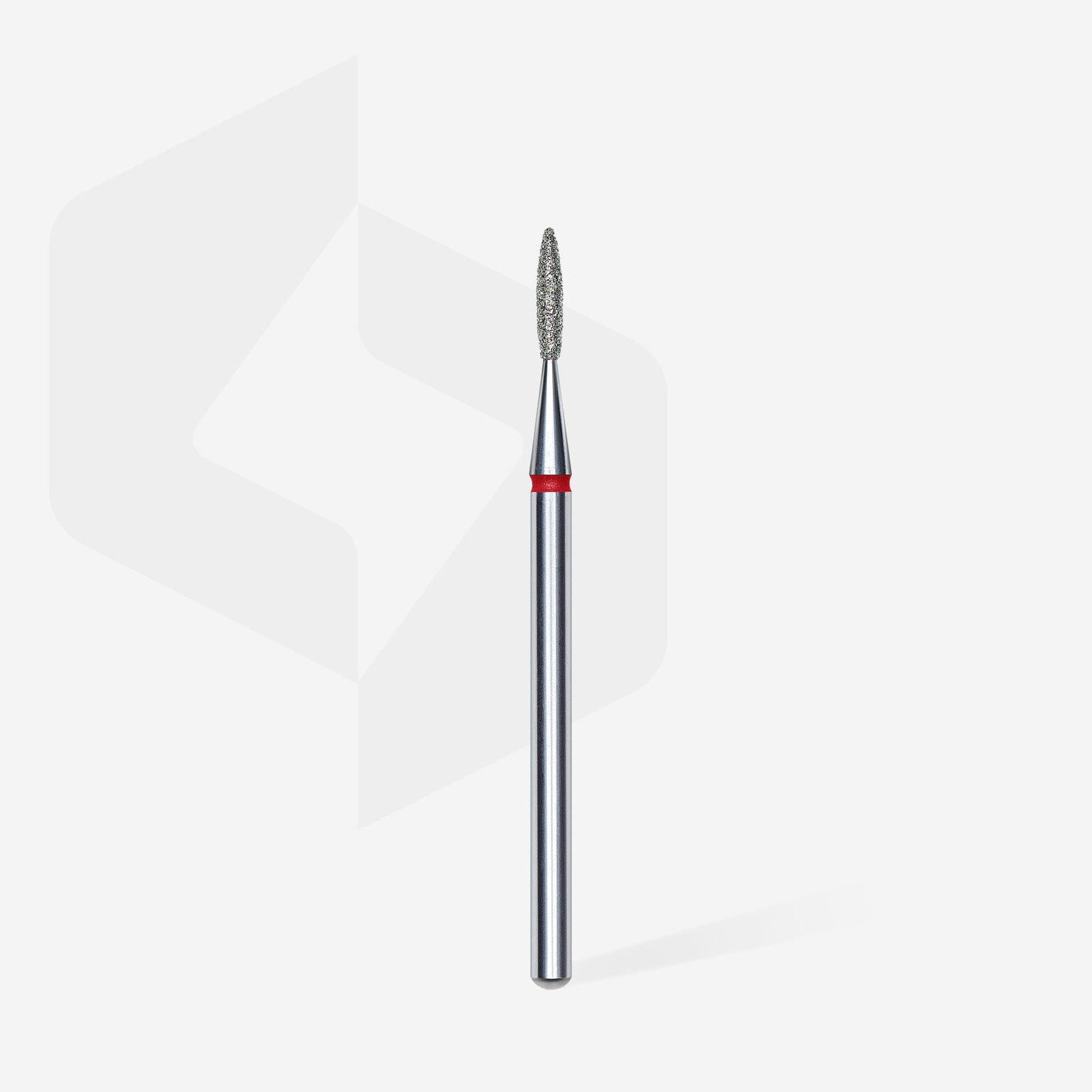 Diamond Nail Drill Bit — Flame Red EXPERT 
Head diameter: 1.6 mm
Working part: 8 mm