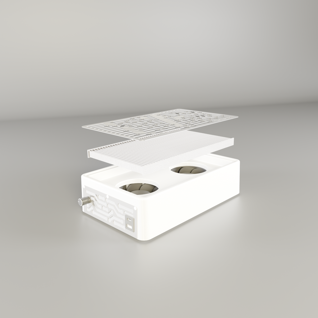 ULKA Tabletop Nail Dust Collector NANO white color / 58W