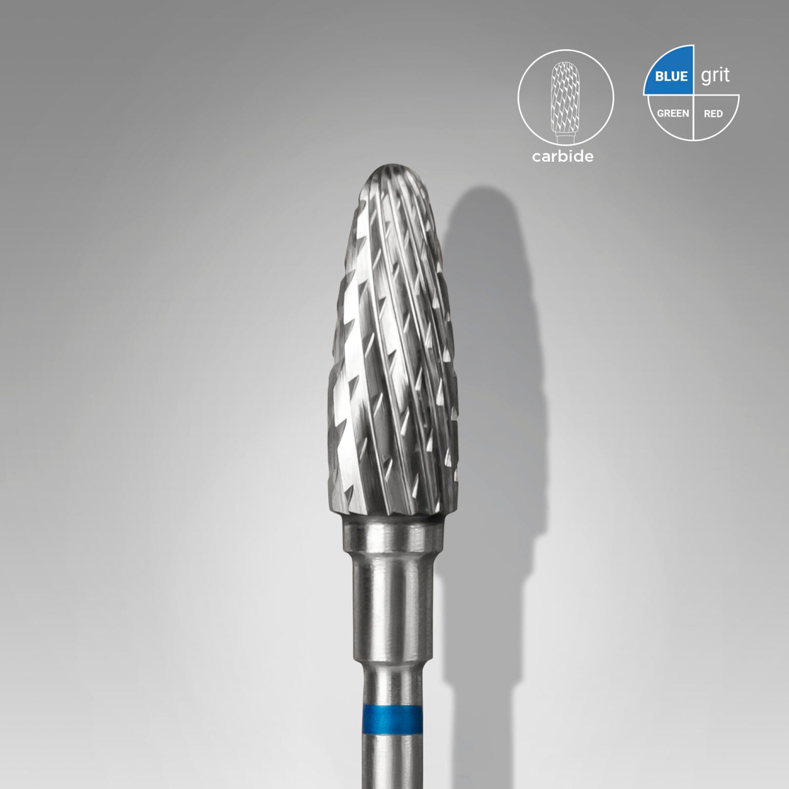 Staleks Carbide nail drill bit corn blue EXPERT 
head diameter 5 mm / working part 13 mm