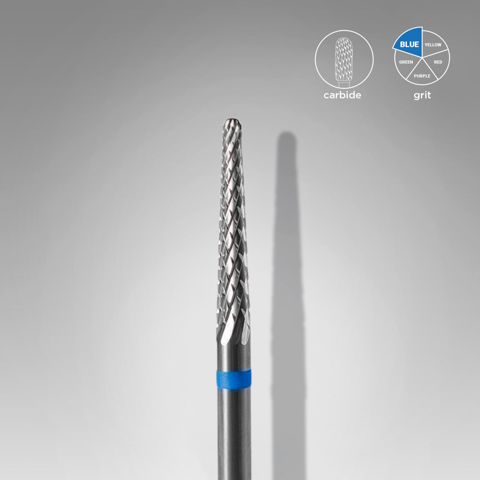 Carbide nail drill bit cone blue EXPERT 
head diameter 2,3 mm / working part 14 mm