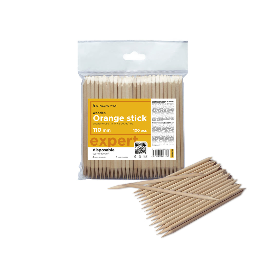 Orange stick EXPERT wooden 
110 mm (100 pcs)