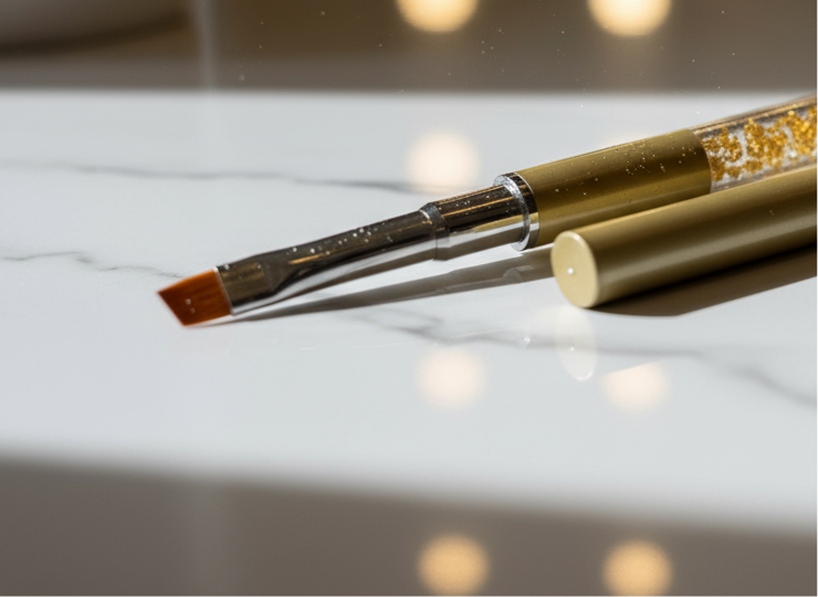 Angled clean up brush