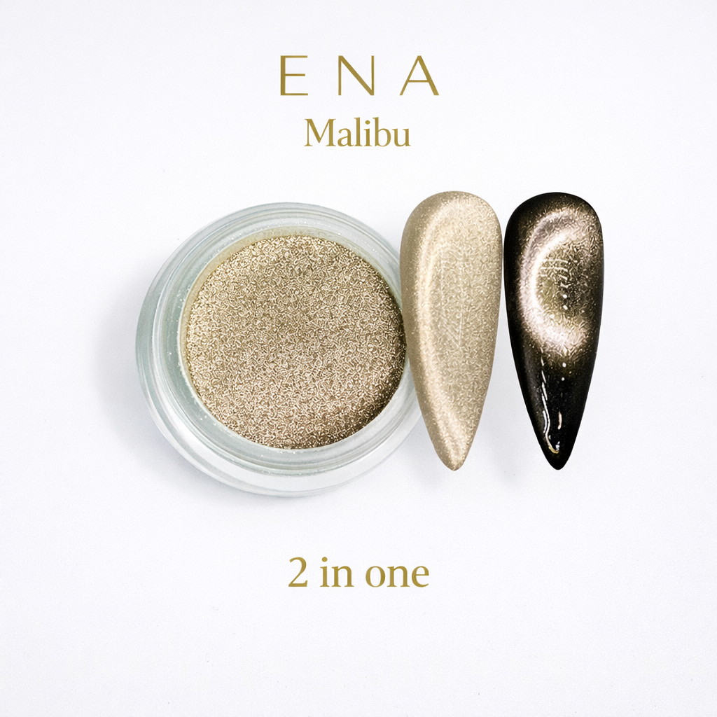 MALIBU by E N A 2-in-1 Chrome Powder
Magnetic & Mirror Chrome in One Product