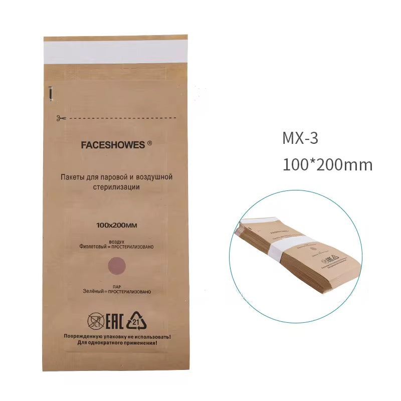 50 pcs disposable nail sterilizer bags 100x200mm