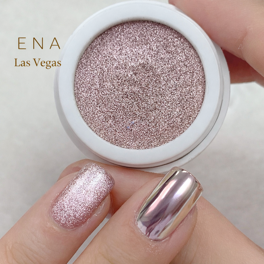 LAS VEGAS by E N A 2-in-1 Chrome Powder
Magnetic & Mirror Chrome in One Product