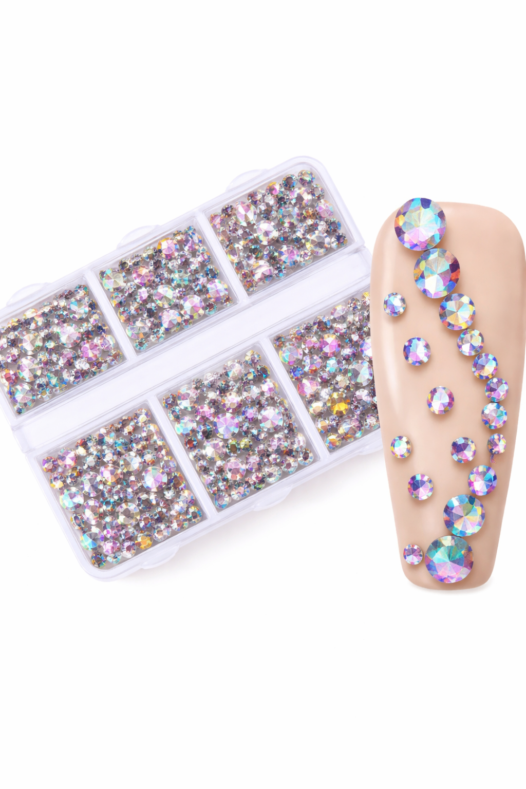 Premium nail art rhinestones multicolored