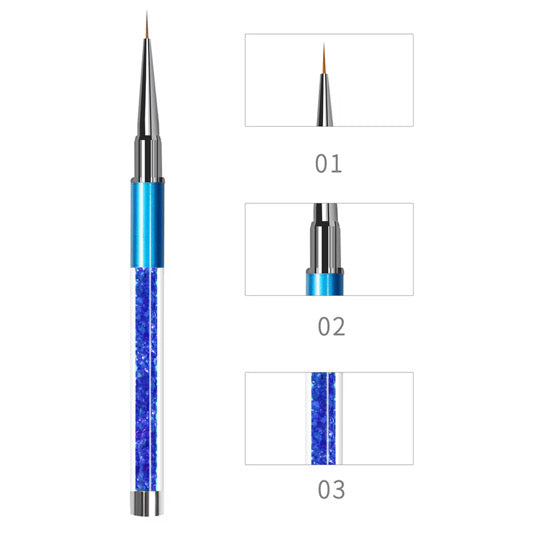 Liner brush for nail art 8mm long