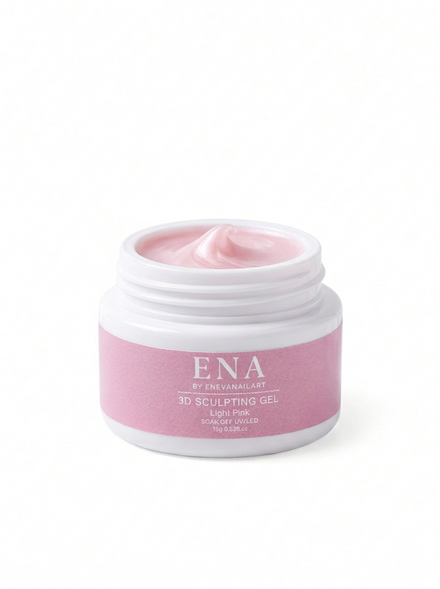 4D gel for sculpting flowers in light transparent pink color 15 gr very easy to work with!!!